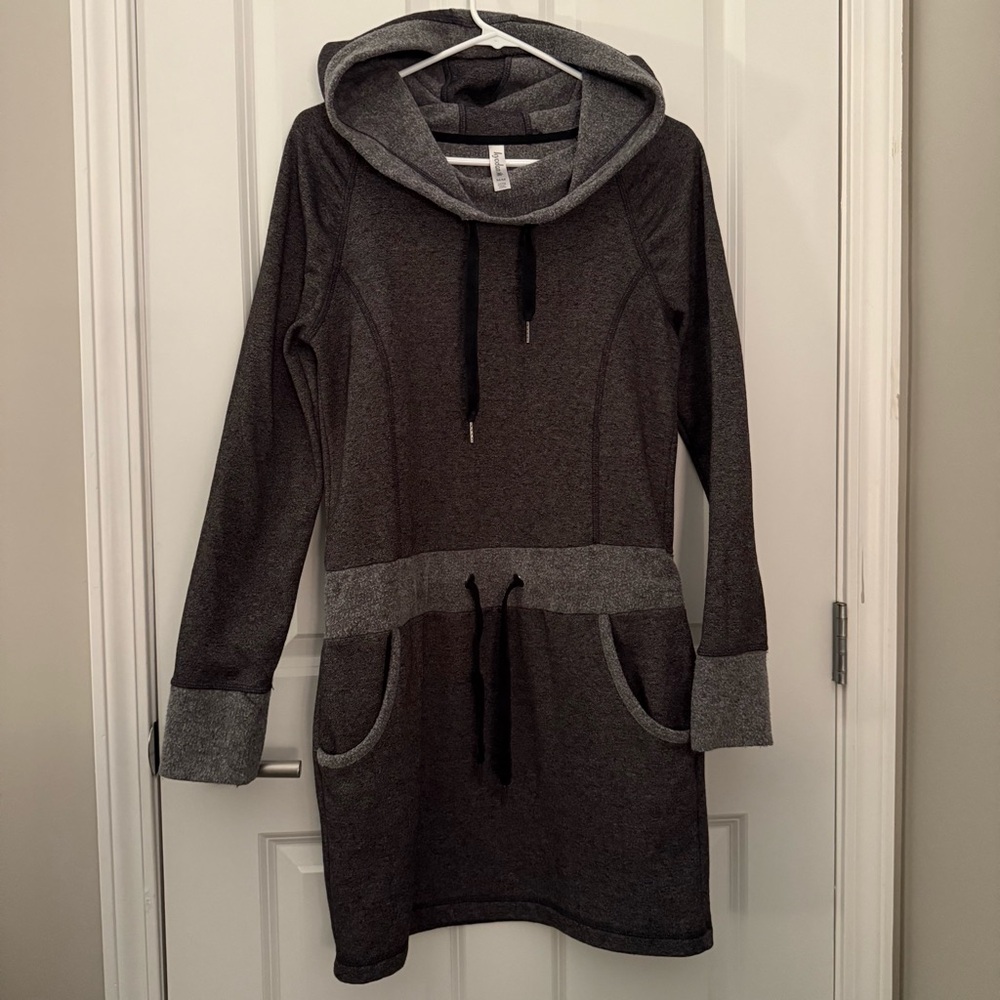 Kyodan Heather Gray Hooded Sweatshirt Dress. Used. Medium.